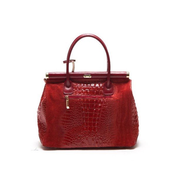 Skórzana torebka Anna Luchini 825 Rosso-image-1