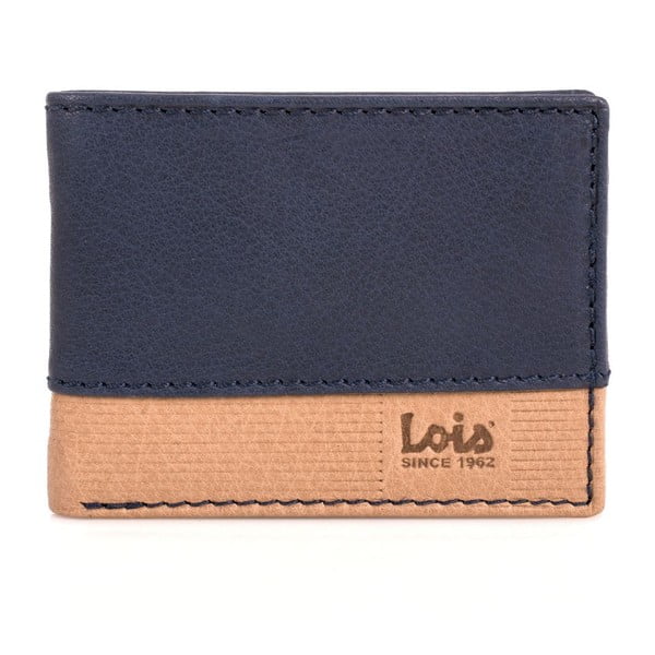 Skórzany portfel Lois Blue, 11x8 cm