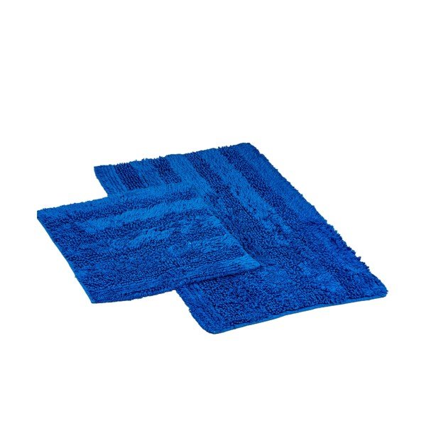 Ciemnoniebieskie dywaniki łazienkowe zestaw 2 szt. 60x100 cm Luxury Softy – Foutastic
