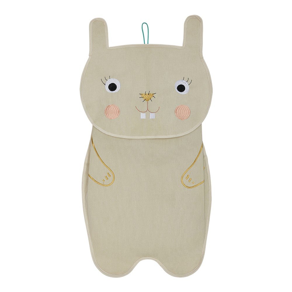 Kremowy tekstylny organizer wiszący 40x1x82 cm Darling Rabbit – OYOY Mini