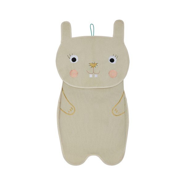 Kremowy tekstylny organizer wiszący 40x1x82 cm Darling Rabbit – OYOY Mini