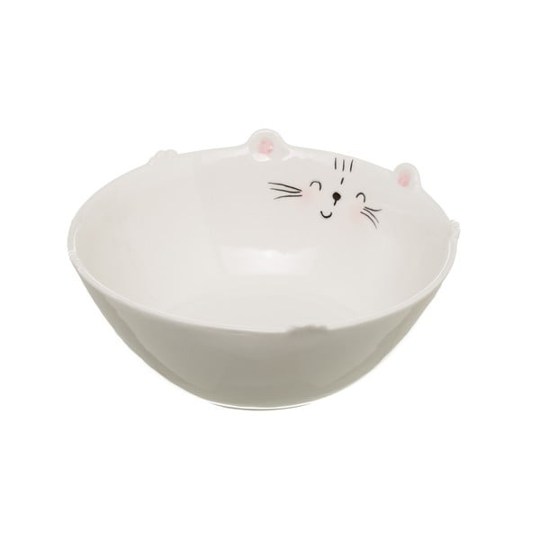 Biała miska porcelanowa Unimasa Kitty, ⌀ 16,1 cm