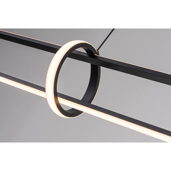 Czarna metalowa lampa wisząca LED Alken – Bizzotto-image-3