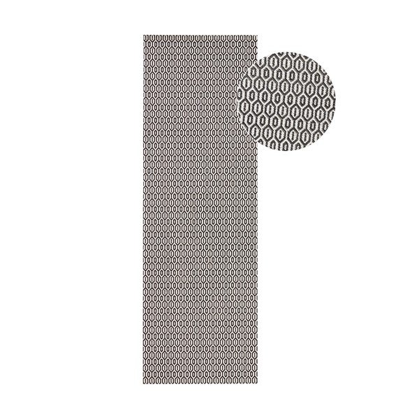 Czarno-biały chodnik zewnętrzny NORTHRUGS Coin, 80x200 cm