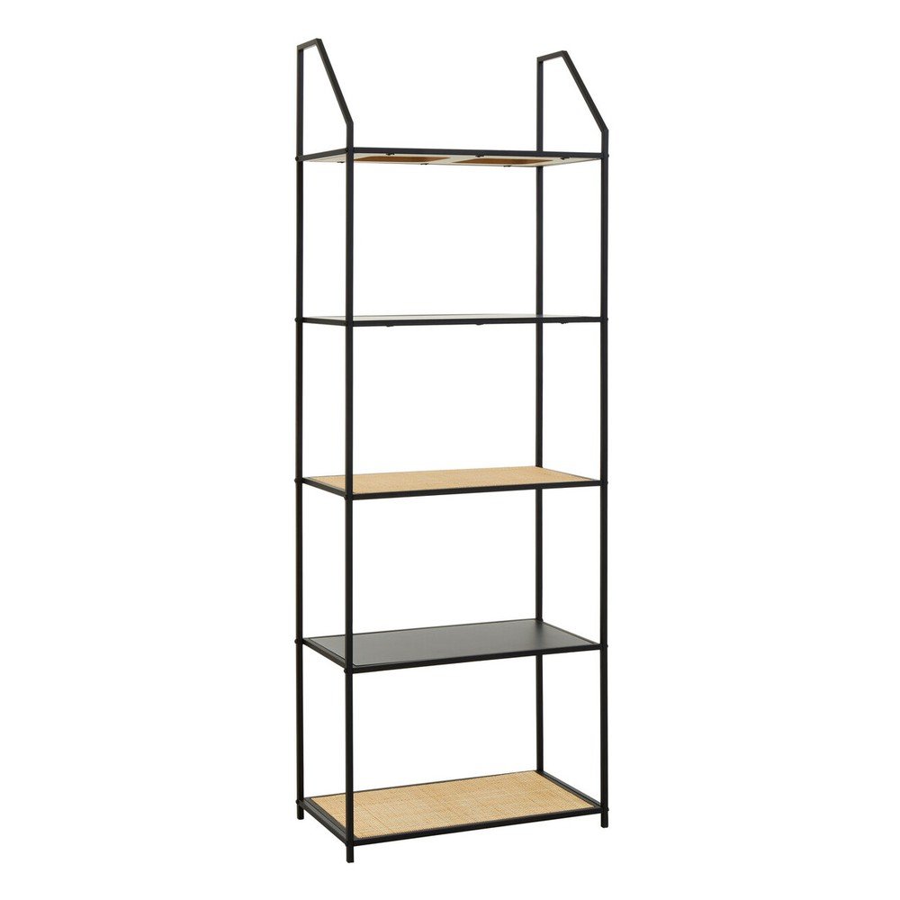 Czarny/w naturalnym kolorze metalowy regał 61x179x34 cm Depok – Premier Housewares