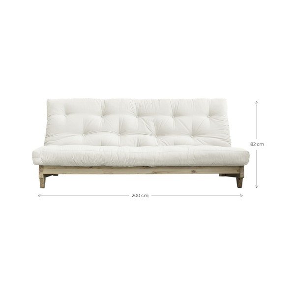 Sofa rozkładana z jasnobeżowym pokryciem Karup Design Fresh Black/Linen-image-4