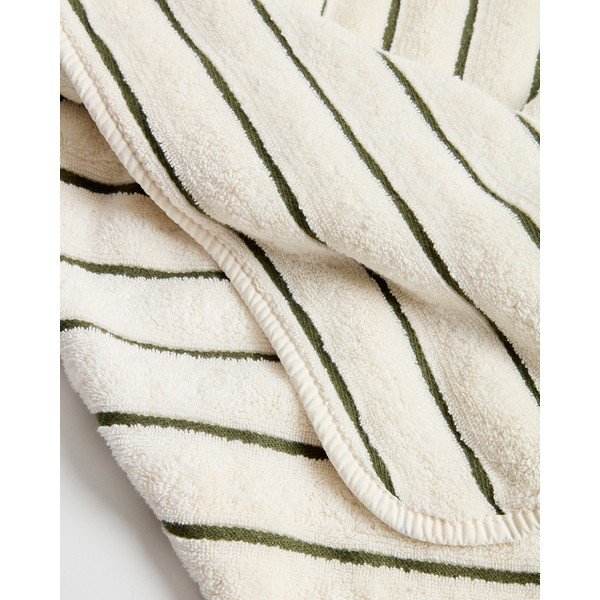 Zielony/beżowy bawełniany ręcznik kąpielowy frotte 70x140 cm Dorane – Kave Home-image-4