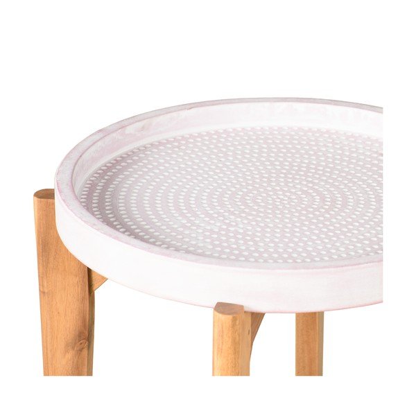 Ogrodowy stolik z różowym betonowym blatem Bonami Selection Bari, ø 55 cm-image-2