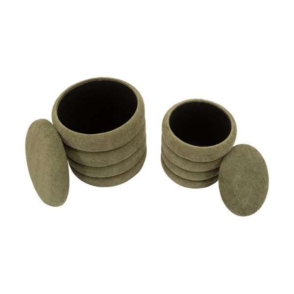 Pufy zestaw 2 szt. w kolorze khaki Nordic Style – Mauro Ferretti-image-4
