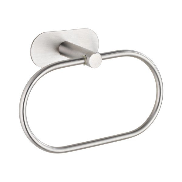 Samoprzylepny wieszak na ręczniki ze stali nierdzewnej w kolorze matowego srebra Orea – Wenko-image-3