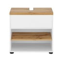 Biała szafka pod umywalkę w dekorze dębu 60x57 cm Thessa – Støraa