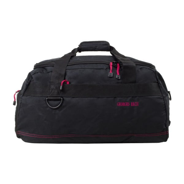 Szara torba podróżna z różowymi elementami Unanyme Georges Rech, 55 l