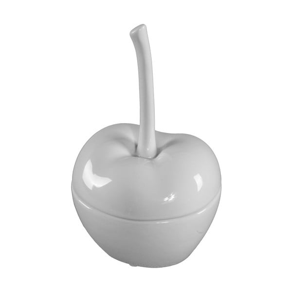 Biały pojemnik ceramiczny Mauro Ferretti Apple, 10x17 cm