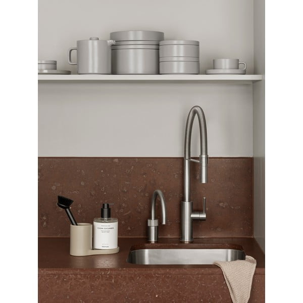 Jasnoszary kamionkowy stojak na akcesoria do mycia naczyń Piro – Blomus-image-1