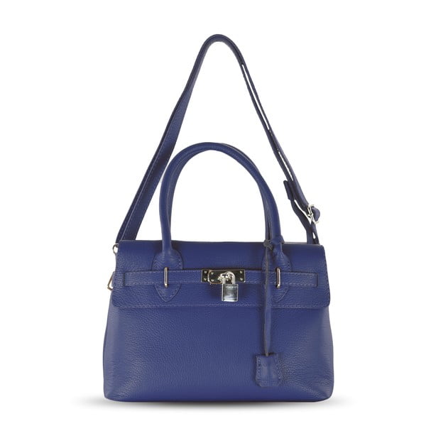 Skórzana torebka Jen, niebieska