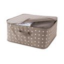 Beżowy duży organizer tekstylny z suwakiem Compactor Dots, 46x20,5 cm