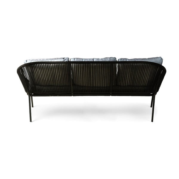 Czarna 3-osobowa sofa ogrodowa Bonami Selection North-image-2