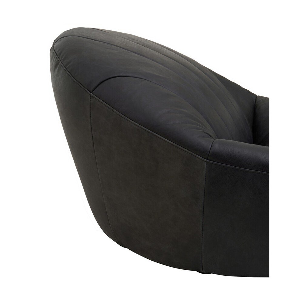 Czarny skórzany fotel Hoxton – Premier Housewares (zdjęcie 7)