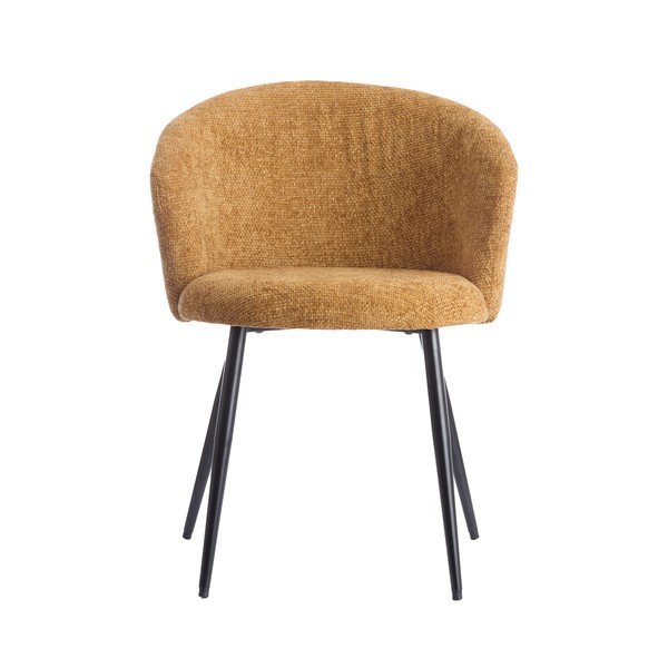 Metalowe fotele jadalniane zestaw 2 szt. w kolorze ochry Radaja – Light & Living-image-2