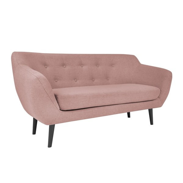 Różowa sofa Mazzini Sofas Piemont, 158 cm