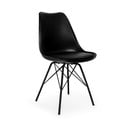 Zestaw 2 czarnych krzeseł z konstrukcją z metalu Bonami Essentials Eco