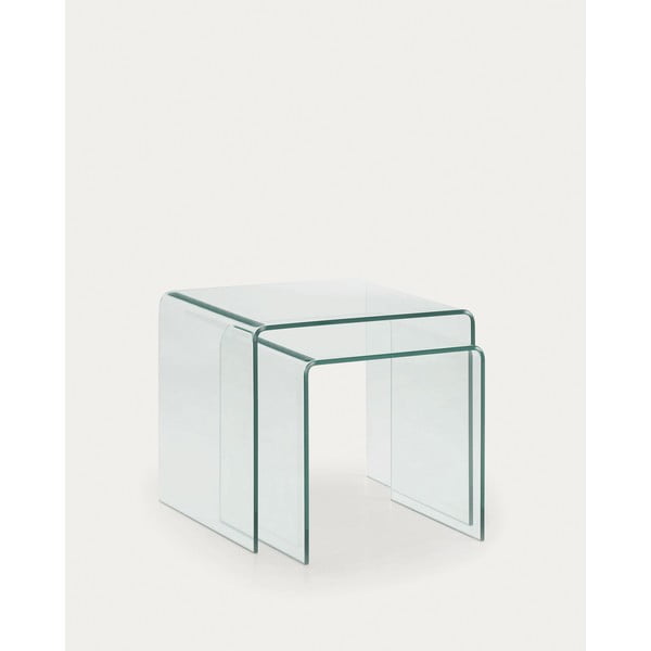 Szklane stoliki zestaw 2 szt. 50x50 cm Burano – Kave Home-image-3