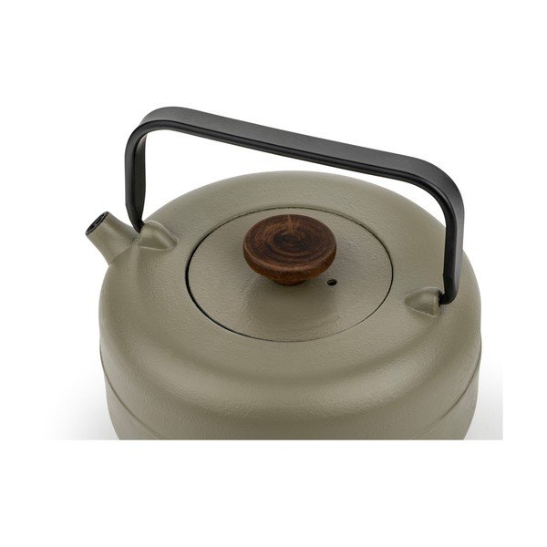 Żeliwny dzbanek do herbaty z sitkiem w kolorze khaki 750 ml Henan – Bredemeijer-image-3