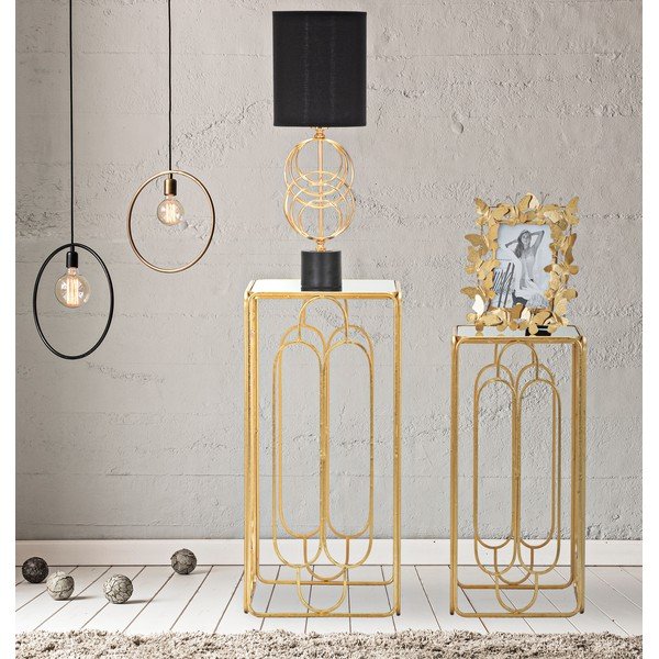 Czarna lampa stołowa Mauro Ferretti Circly, wys. 65 cm-image-1