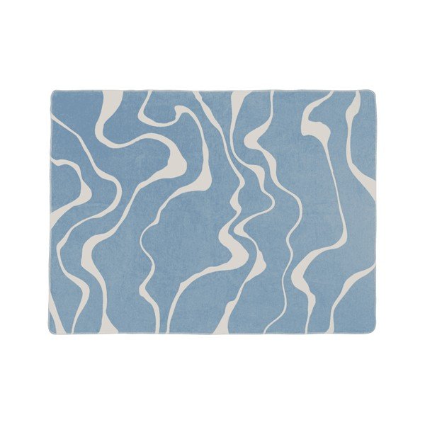 Niebiesko-kremowy koc 150x200 cm Felu – noo.ma