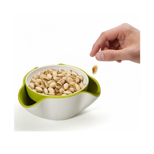 Podwójna miska Double Dish,
  biała/szara-image-3