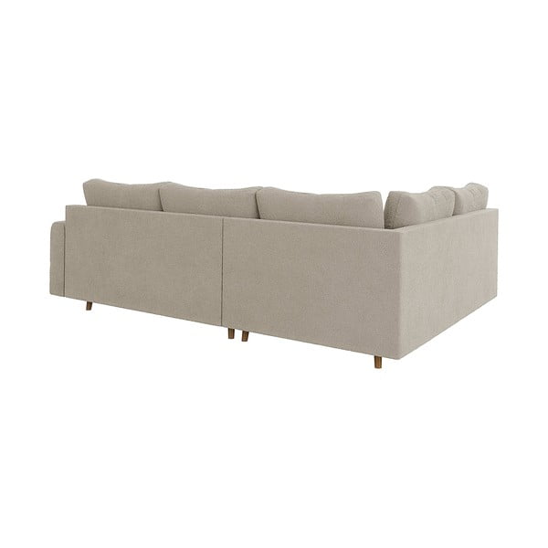 Beżowy narożnik z materiału bouclé (lewostronny/w kształcie litery L) Ariella – Ropez-image-2