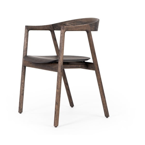 Brązowe krzesło z litego drewna dębowego Muna – Gazzda