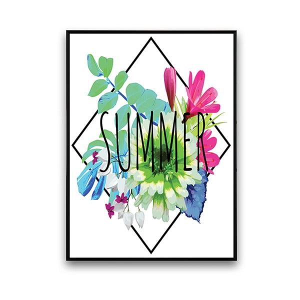 Plakat z kwiatami Summer, 30 x 40 cm