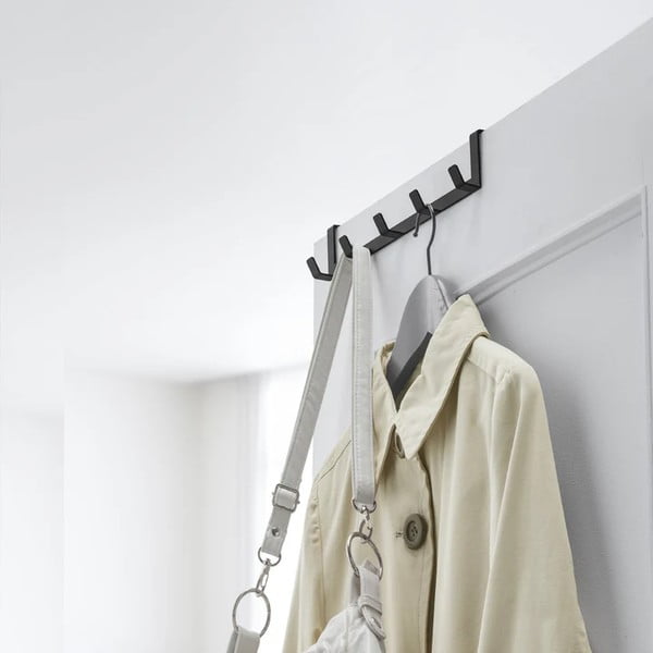 Czarny metalowy wieszak na drzwi 30 cm Tower – YAMAZAKI-image-1