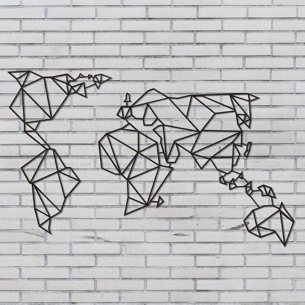 Czarna metalowa dekoracja ścienna Homemania Decor World-image-3