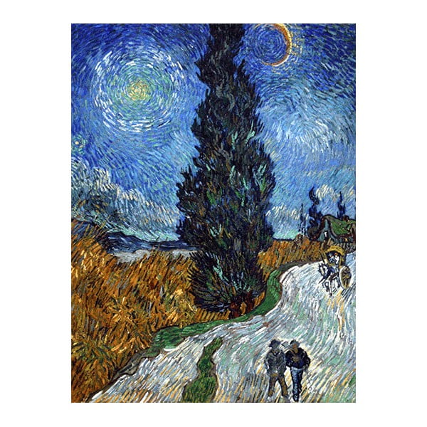 Reprodukcja obrazu Vincenta van Gogha Country Road in Provence by Night – Fedkolor, 45c60 cm