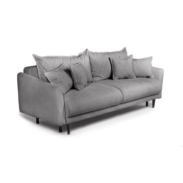 Szara sztruksowa rozkładana/ze schowkiem sofa 215 cm Bjork – Bonami Selection-image-3