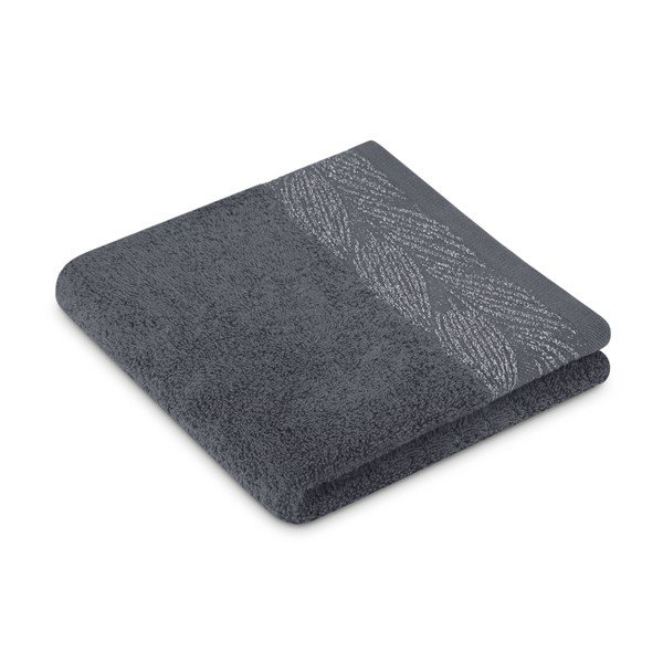 Ciemnoszare bawełniane ręczniki zestaw 3 szt. frotte Allium – Restilo-image-1