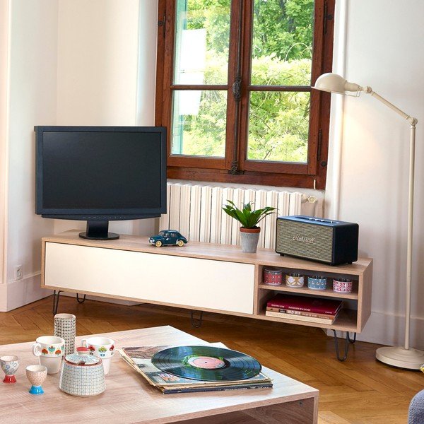 Biała szafka pod TV TemaHome Aero-image-1