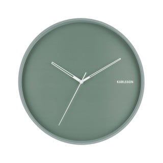 Miętowy zegar ścienny Karlsson Hue, ø 40 cm