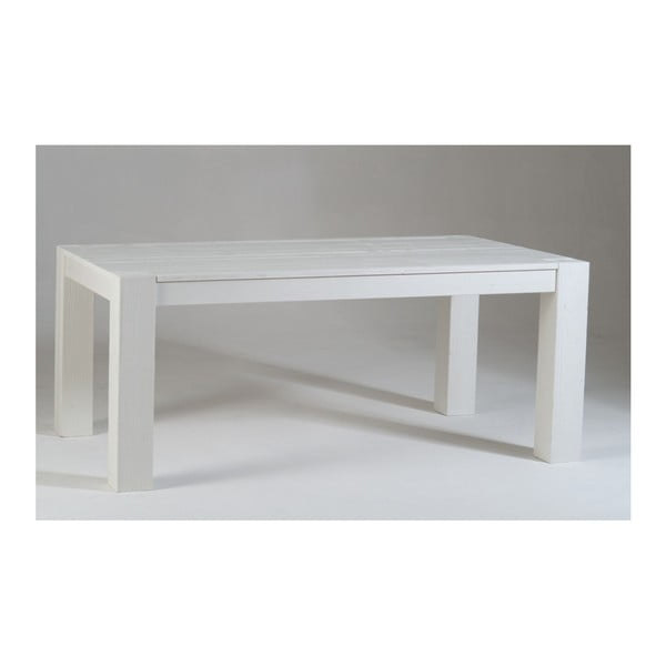 Biały rozkładany stół z drewna jodłowego Castagnetti Dinin, 180 cm