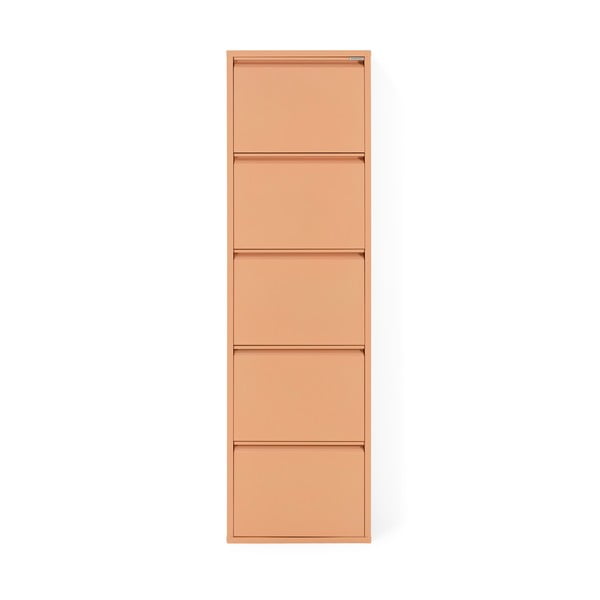 Łososiowa metalowa uchylna szafka na buty 50x169x15 cm Billy – Spinder Design-image-3