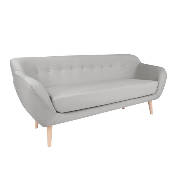 Jasnoszara sofa trzyosobowa BSL Concept Eleven
