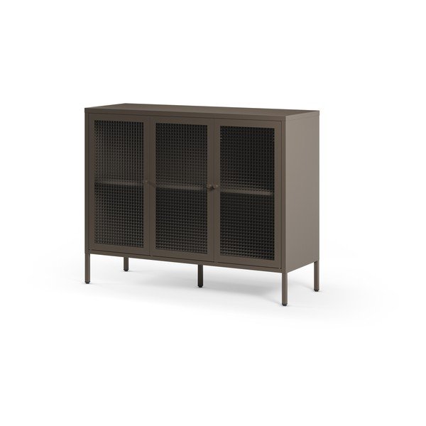 Szara metalowa witryna 121x90x40 cm Layna – Marckeric-image-4