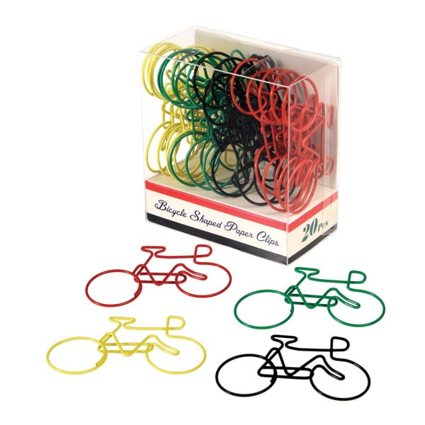 Zestaw 20 spinaczy biurowych Rex London Le Bicycle