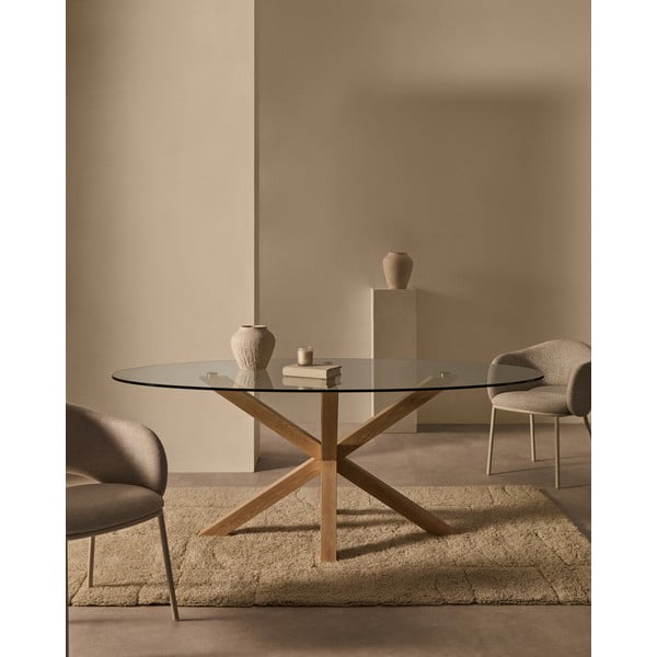 Stół ze szklanym blatem 100x200 cm Argo – Kave Home-image-1