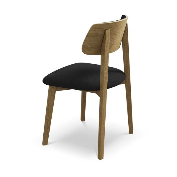 Czarne krzesło z litego drewna Niu – Makamii-image-3