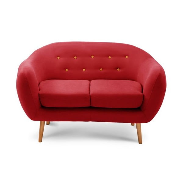 Czerwona sofa 2-osobowa Scandi by Stella Cadente Maison Constellation