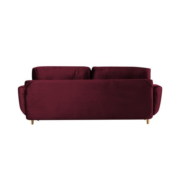 Bordowa rozkładana sofa 3-osobowa ze schowkiem Mazzini Sofas Silva-image-4