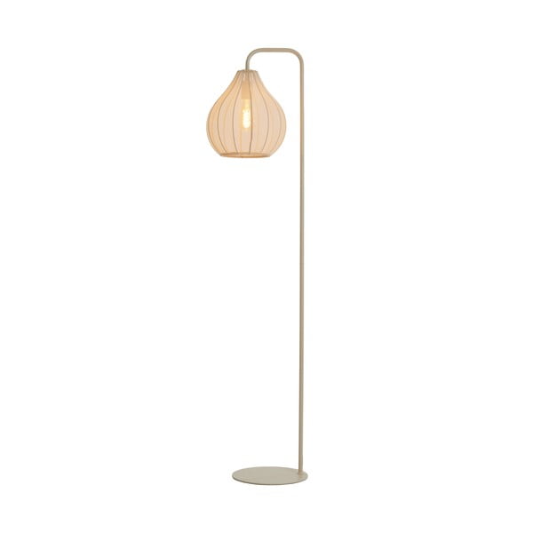 Beżowa lampa stojąca z tekstylnym kloszem (wysokość 156,5 cm) Elati – Light & Living